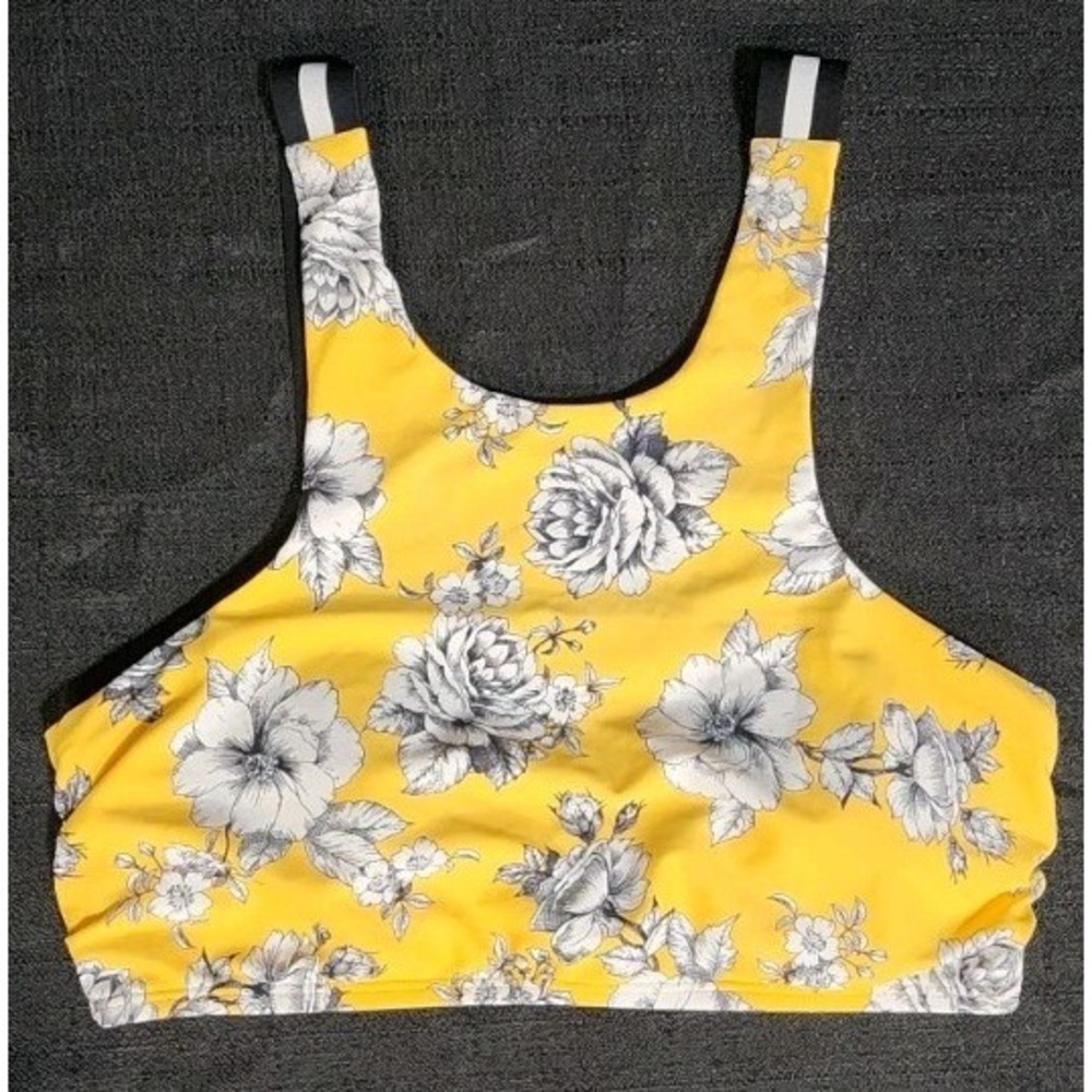 Indigo Rein Tiger Lilly Yellow Black White Bikini Tankini Strappy Sz‎ M Swim NEW